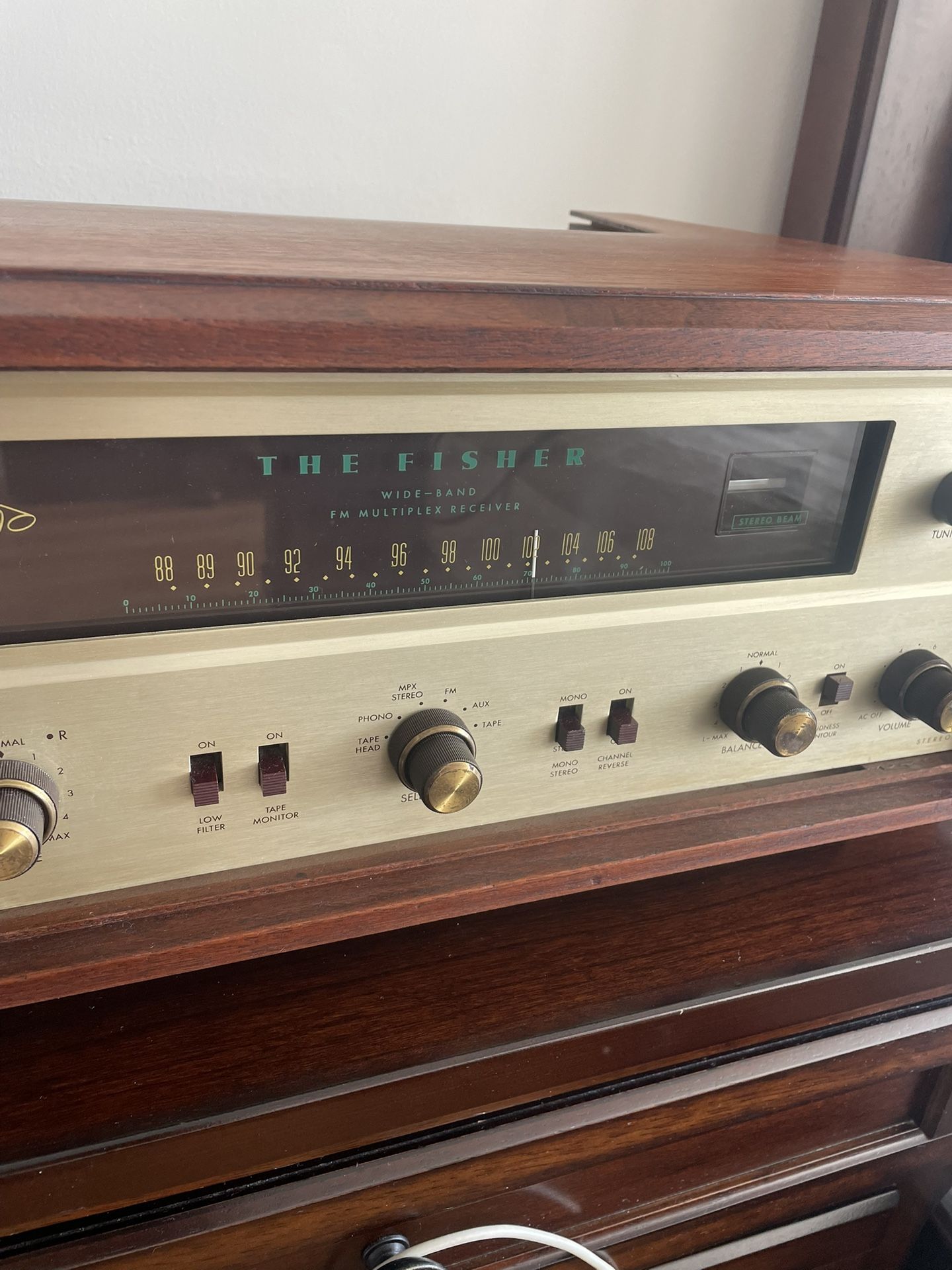 Vintage Fisher 500B Stereo Receiver With Wood Case