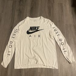 y2k white Nike Air long sleeve just do it