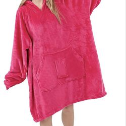 Searchl Wearable Hoodie Blanket - Pink