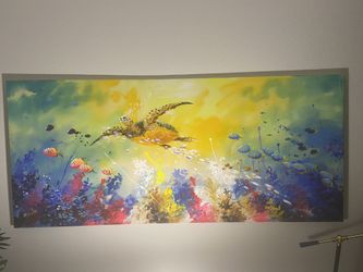 Colombian Sea Turtle Canvas Painting