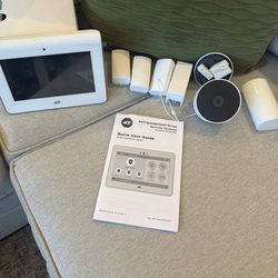 ADT Home Alarm Panel With Camera And Door/Window Sensors