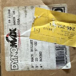 Straight Pipe P24250 RACE SERIES MINI BULLET - ROUND Dynomax 