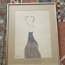Vintage 1970s Christine Rosamond Framed Print