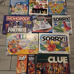 11 Board Games Sorry Monopoly Hedbanz Laser Maze Life Clue Connect4 Jenga Chess