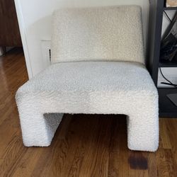 White Boucle Chair