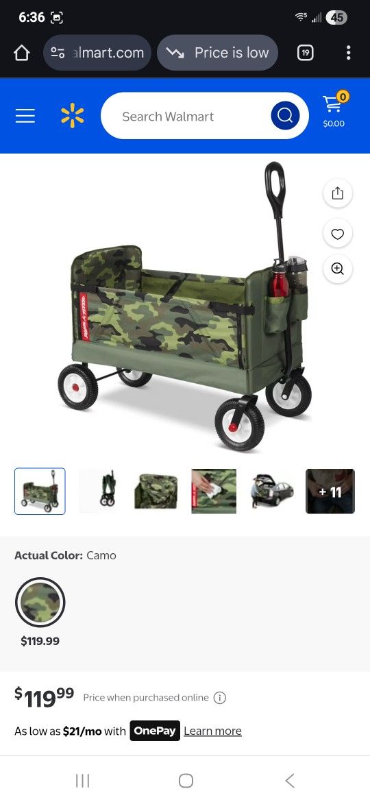 Radio Flyer Folding Camo Wagon
