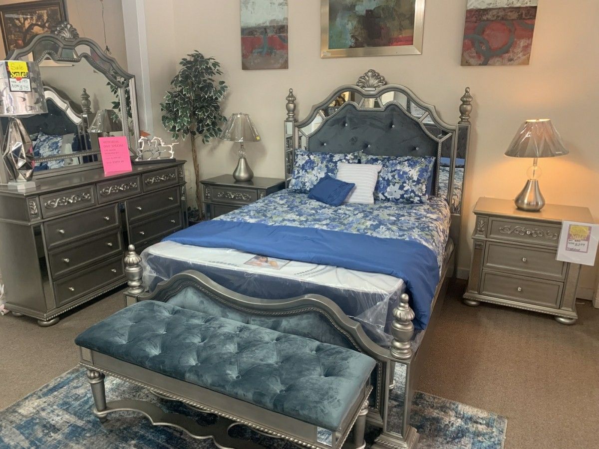 Queen Upholstered Bedroom Set $10 down