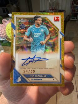 Leon Avdullahu Rookie Card Gold Wave Auto /50