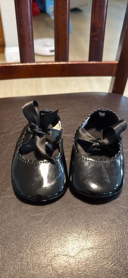 Baby ballerina black shoes / zapatos de bebe estilo bailarina