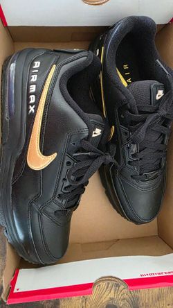 Men Nike Air Max black gold sneakers size 8.5