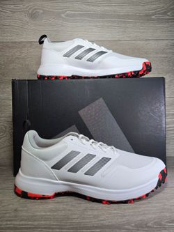Adidas Golf Shoes Tech Response SL 3 Spikeless White Red GV6894 Mens Size 9 New