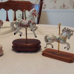 3 Medium Size Carousel Horses 