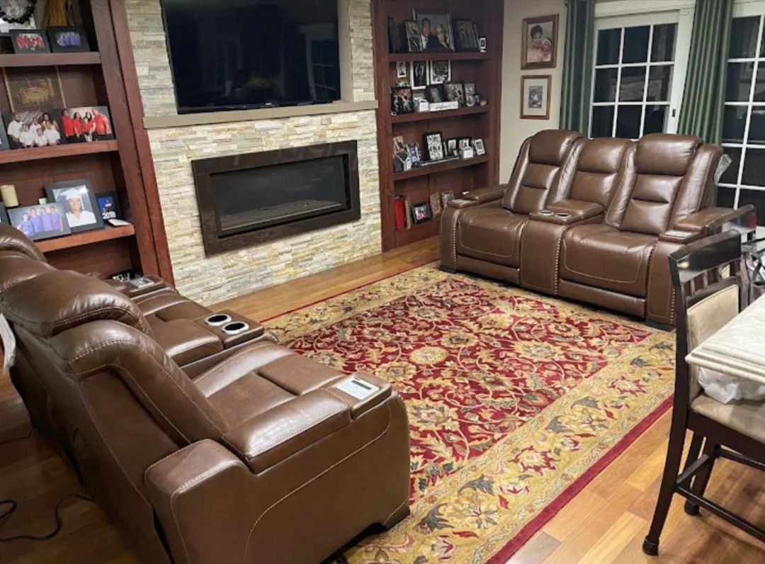 The Man-Den Gray Power Reclining Sofa And Loveseat
Ashley Furniture$10 Down Payment And Financing Available