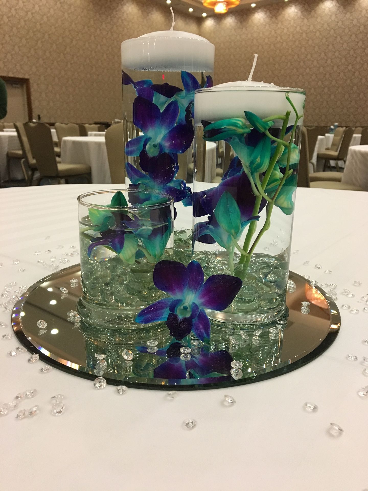 Glass vases for floral arrangement or wedding