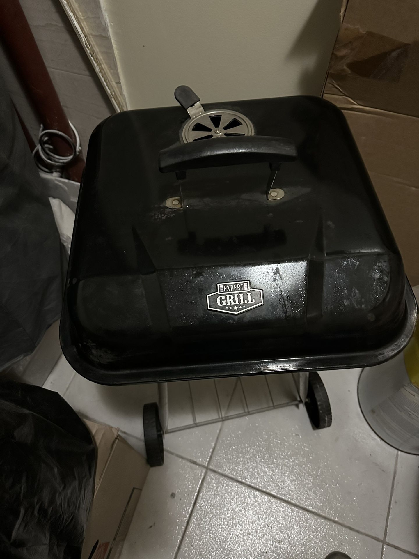 Expert Charcoal Grill with Wheels and Free Two Bags Wood Charcoal