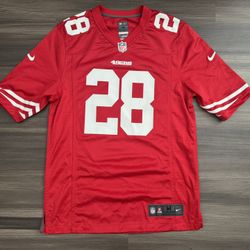 Nike San Francisco 49ers Carlos Hyde # 28 NFL On Field Red Jersey Men’s Medium 