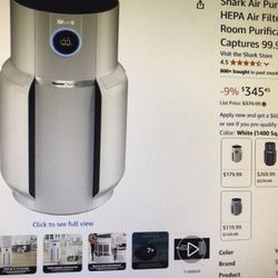 shark Never Change Air Purifier With No Odor Filter 