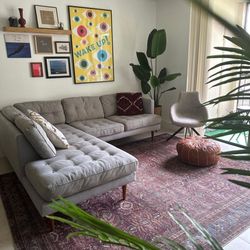West Elm 2 Piece Sectional Couch