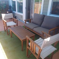 Patio Set =Gray & Brown