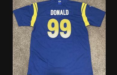 Los Angeles Rams Aaron Donald Blue Jersey Adult Size Large Brand New With  Tags for Sale in Dallas, TX - OfferUp