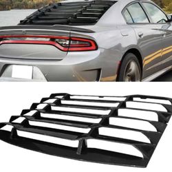 Fits 11-23 Dodge Charger Carbon Fiber Print Rear Window Louver Windshield Cover