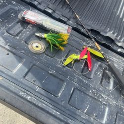 Deep sea fishing rod and jigs 