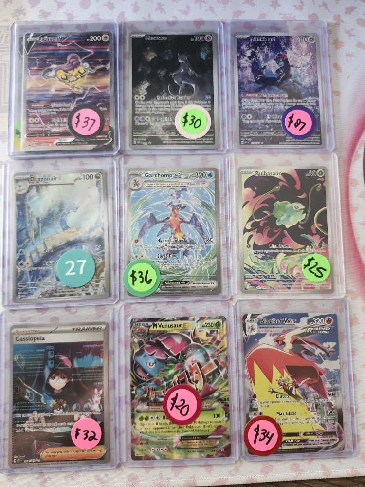 POKEMON SINGLES RAIKOU MEWTWO BULBASAUR VENUSAUR BLAZIKEN