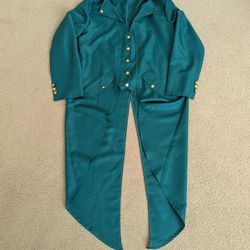 Men's Green Costume Coat Jacket Wizard Of Oz Steampunk Size XL