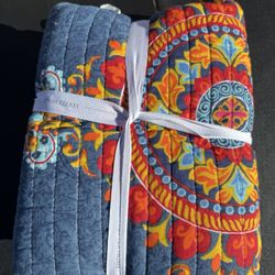 Levtex Home Quilted Throw – 50” x 60” – Multicolor Boho Pattern 