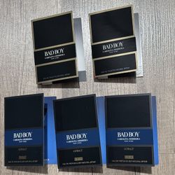 Bad Boy by Carolina Herrera Samples x 5 (lot)