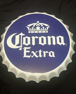 Corona Bottle Cap Metal Sign