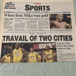 Lakers Kobe Bryant Rick fox Shaquille O’Neal newspaper