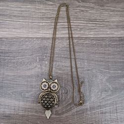 Vintage Bling Owl🦉 Pendant Chain