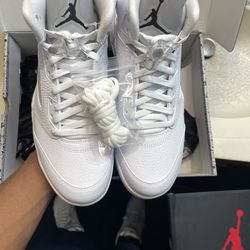 Sizes 8.5-11 Mens Unreleased‼️Jordan 5 White Metallic 2026