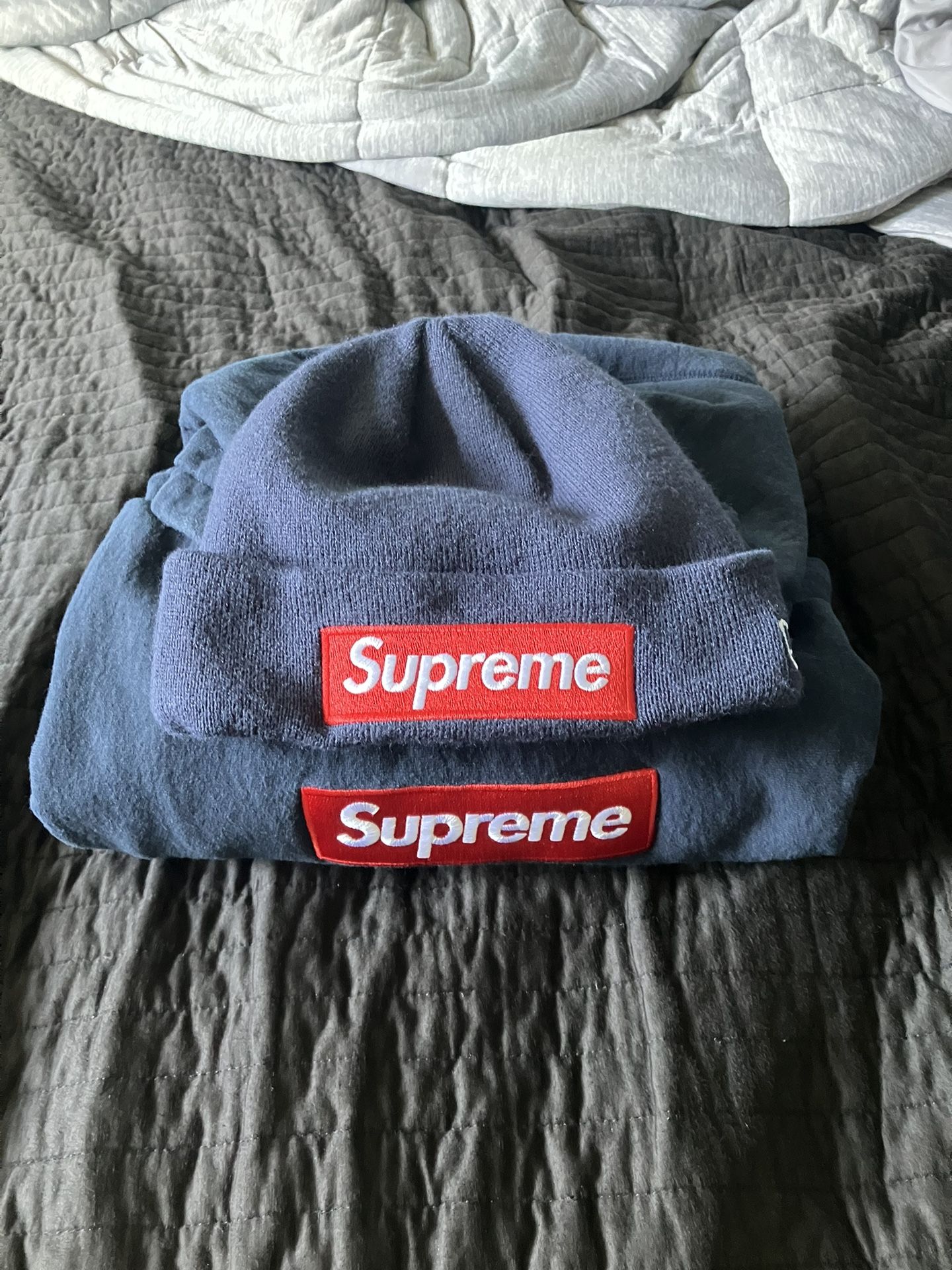 Supreme 2024 Box Logo Hoodie And Beanie