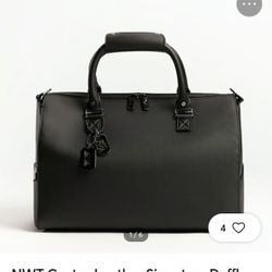 PXG Black Cactus Leather Duffel-Style Handbag