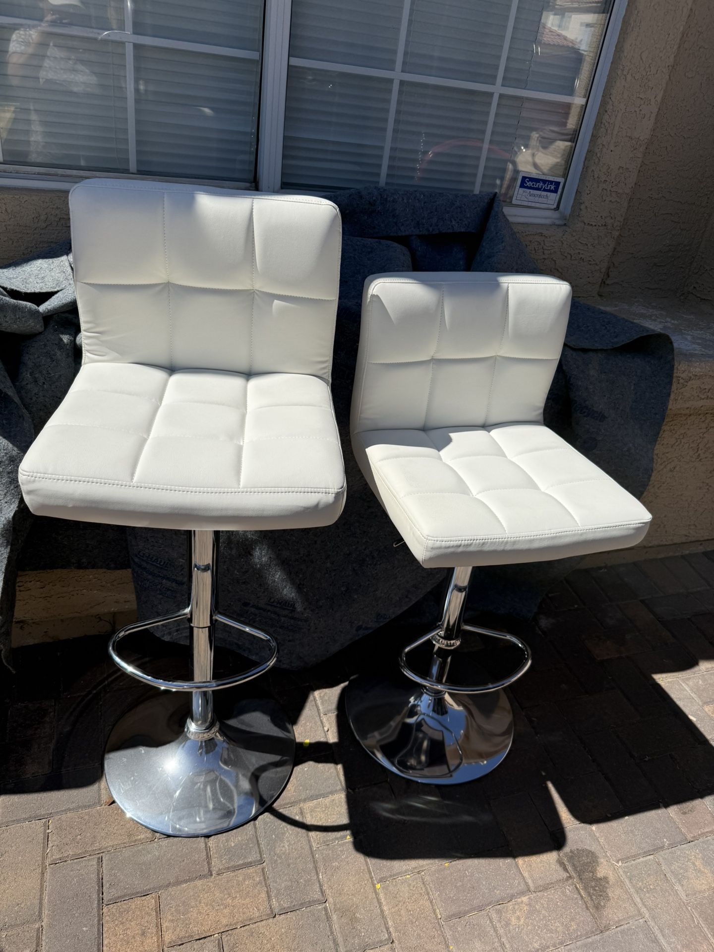 White Bar Stools Set Of 2
