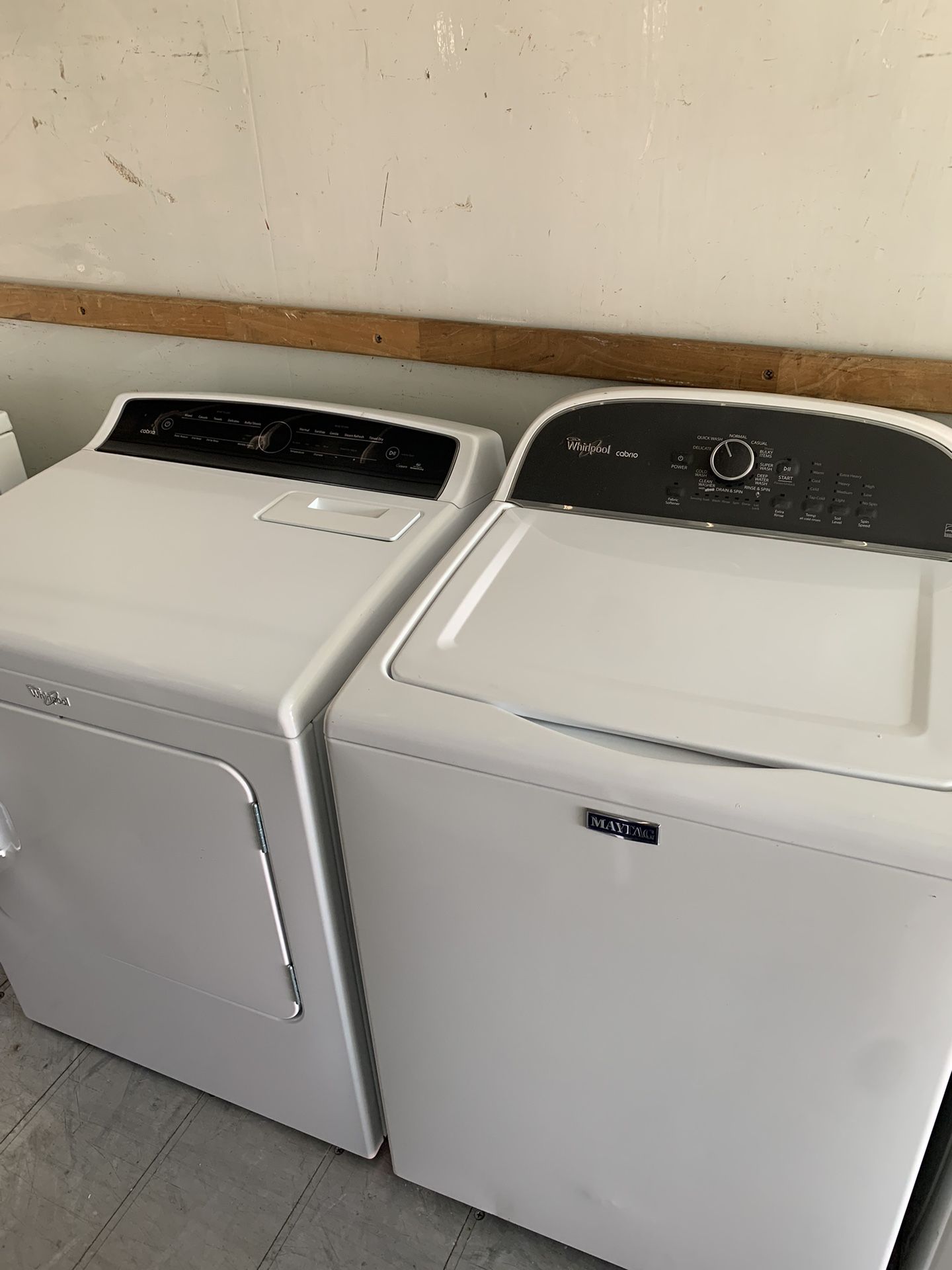 Whirlpool, Cabrio, Washer And Dryer