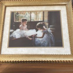 Girls Ballet Framed Art 