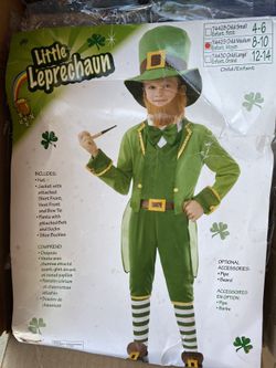 Leprechaun costume boys youth medium size 8-10