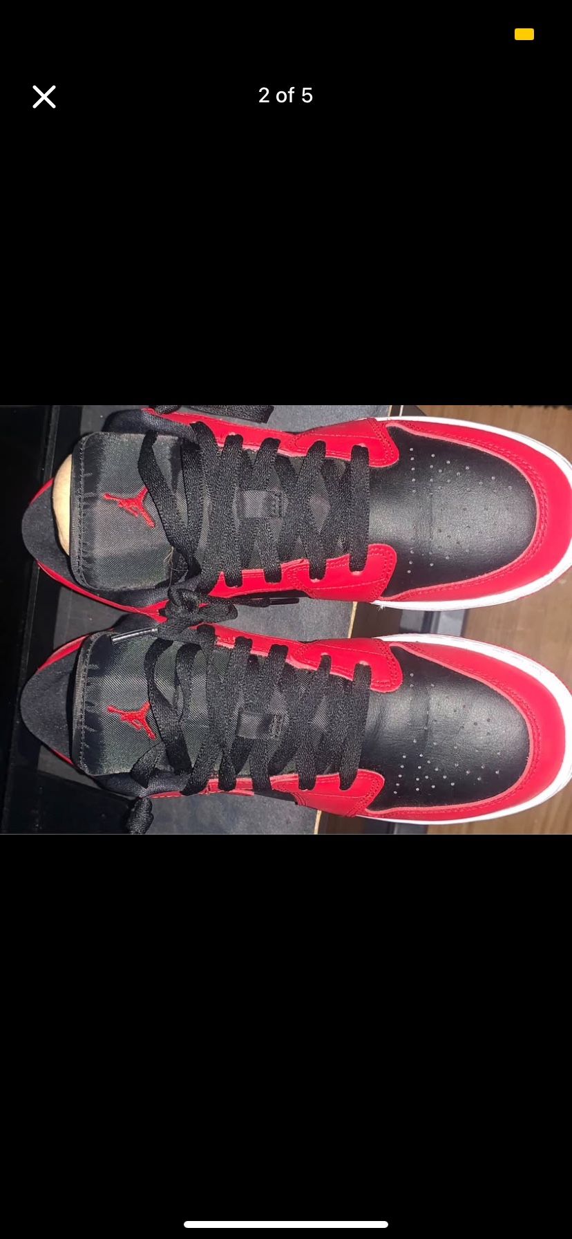 Nike Air Jordan 1 Low "Reverse Bred" sneakers.
