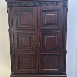 Vintage Dark Brown Armoire