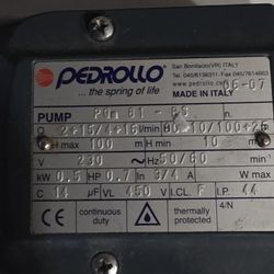 PEDROLLO PQM81-BS / PQM81BS - pre-owned