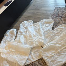 10 White Nylon Garment Bags