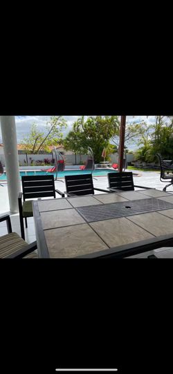 Patio Dining Table With 6 Chairs