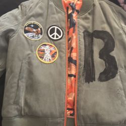 Billionaire Boys Club Rare Reversible Bomber Jacket Olive Green 