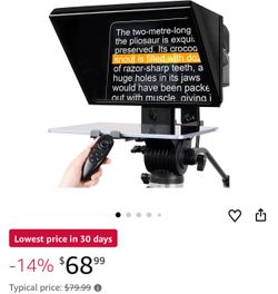 Metal teleprompter, Lift The teleprompter and Remote Contro