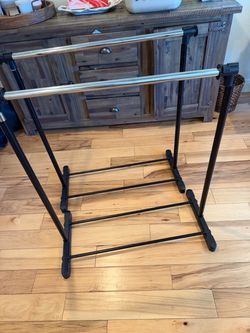2 CLOTHING RACKS Adjustable and Portable