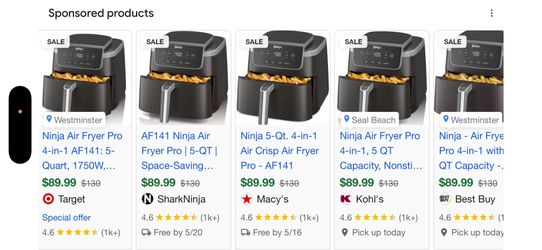 Ninja Air Fryer Pro 4-in-1 AF141: 5-Quart, 1750W