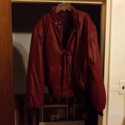 Very Warm Maroon Jacket Size Large 